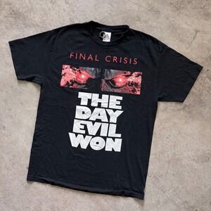 Vintage Y2K AAA Tag‎ DC Comics Final Crisis The Day Evil Won Tee Black Large